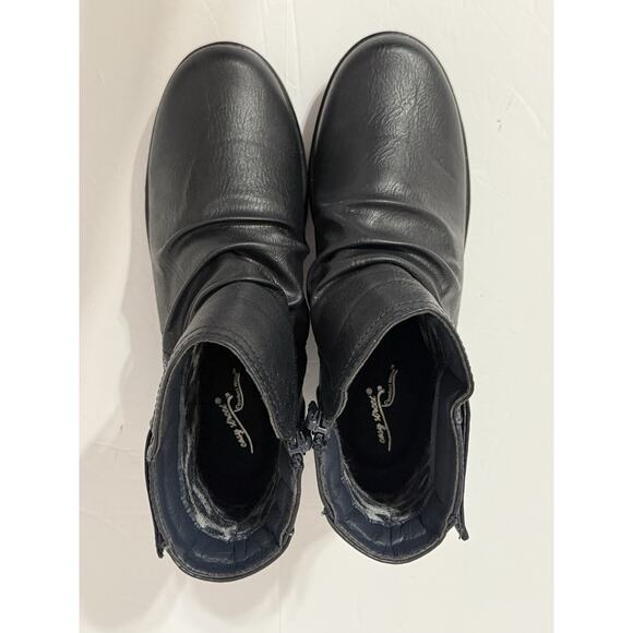 Women's Easy Street Navy Blue/Snake Draft Ankle Boots, Size 6 WW - Picture 6 of 10